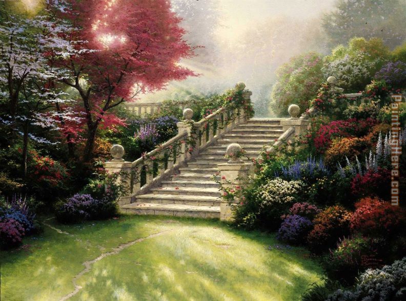 Stairway to Paradise painting - Thomas Kinkade Stairway to Paradise art painting